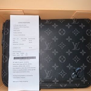 Louis Vuitton Men's Monogram Messenger Bag in Black and Gray